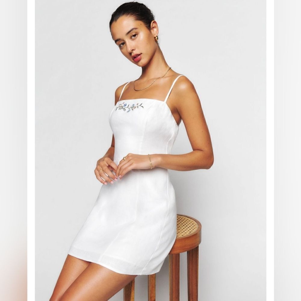 NWT🏷️Reformation Tovianna Linen Dress Size 8 - Picture 5 of 5
